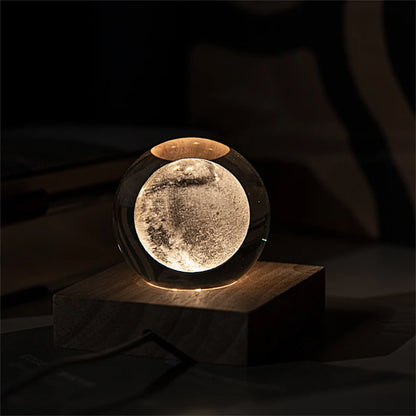 3D Galaxy Crystal Ball Night Lamp